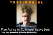 Testimonial - False Used Sold as New Accusation & No Charge
