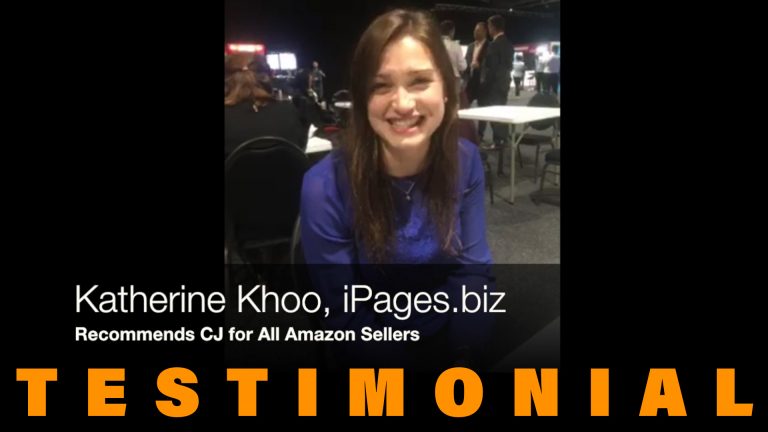 testimonial of AMZ Vendor Katherine Khoo (iPages.biz) recommends CJ for all Amazon sellers