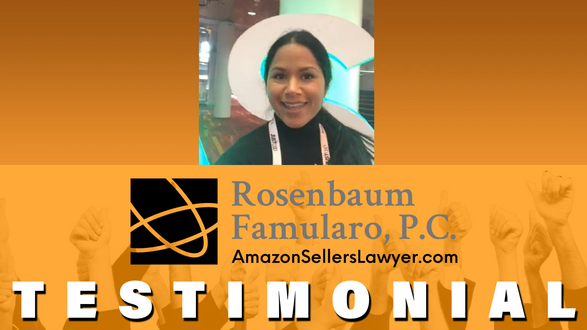 ASD market week testimonial for Amazon lawyer CJ Rosenbaum