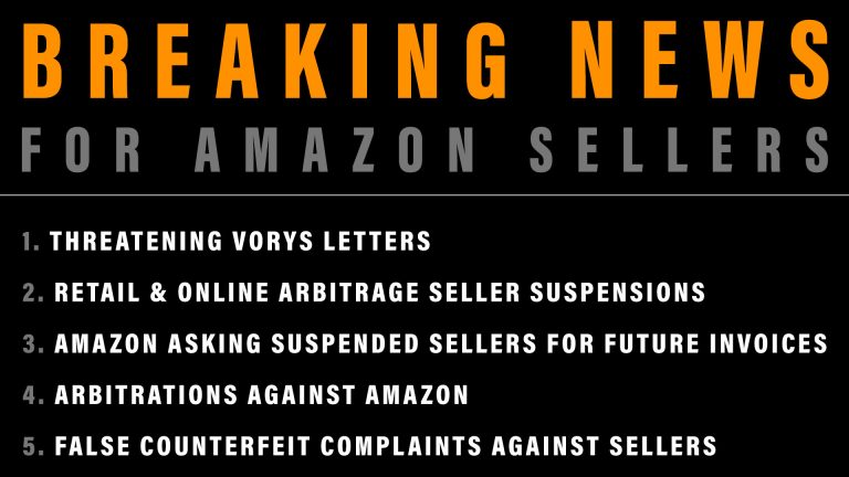 Amazon Seller News: VORYS LETTERS, RETAIL & ONLINE ARBITRAGE, AMAZON ASKING SUSPENDED SELLERS FOR FUTURE INVOICES, ARBITRATION AGAINST AMAZON, FALSE COUNTERFEIT COMPLAINTS