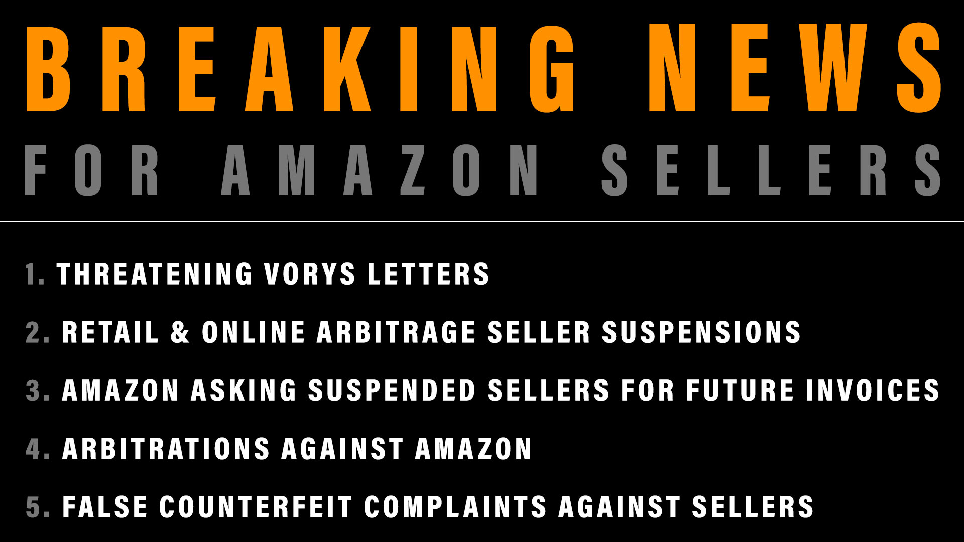 Amazon Seller News: VORYS LETTERS, RETAIL & ONLINE ARBITRAGE, AMAZON ASKING SUSPENDED SELLERS FOR FUTURE INVOICES, ARBITRATION AGAINST AMAZON, FALSE COUNTERFEIT COMPLAINTS