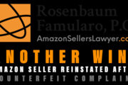 Amazon Seller Reinstated after Counterfeit Complaint Suspension