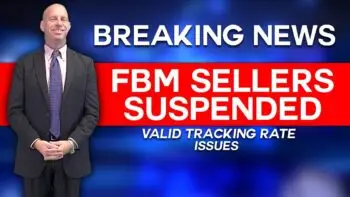 FBM sellers suspended valid tracking rate issues