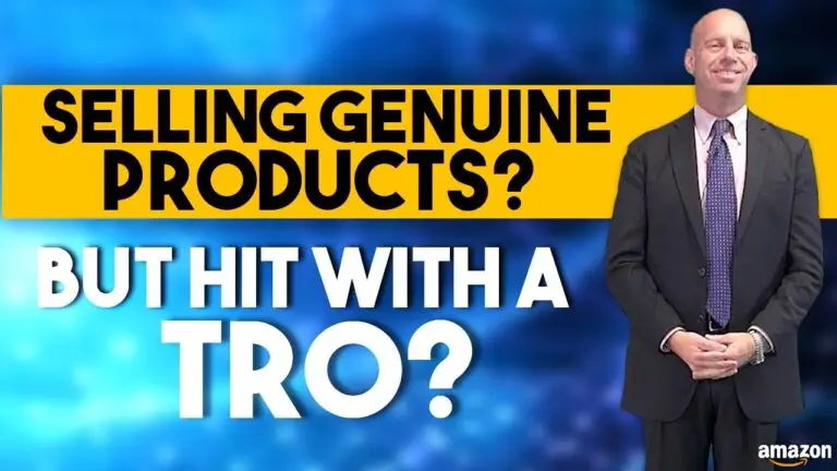 selling genuine products but hit with a TRO
