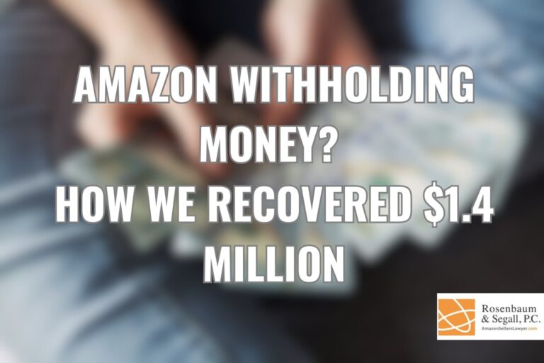 Amazon seller funds withheld and recovered through legal action