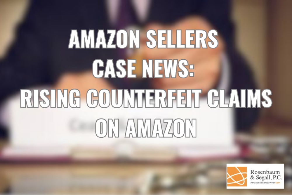 Amazon seller reviewing counterfeit complaint notification in Seller Central