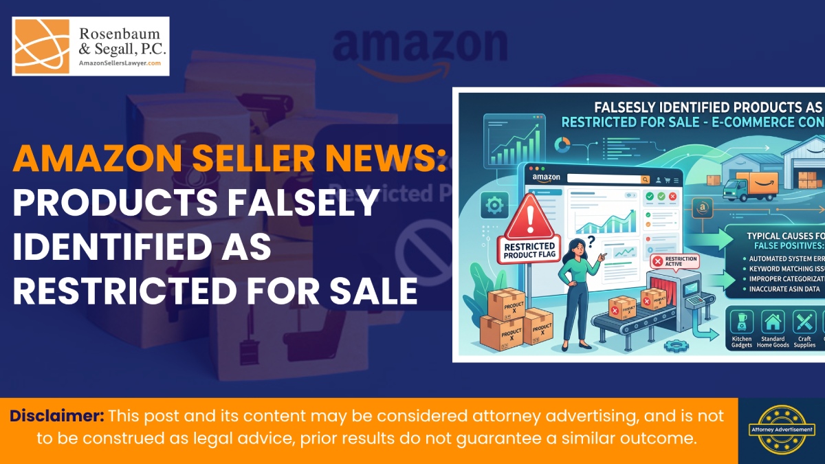 Amazon seller reviewing a product incorrectly flagged as restricted for sale