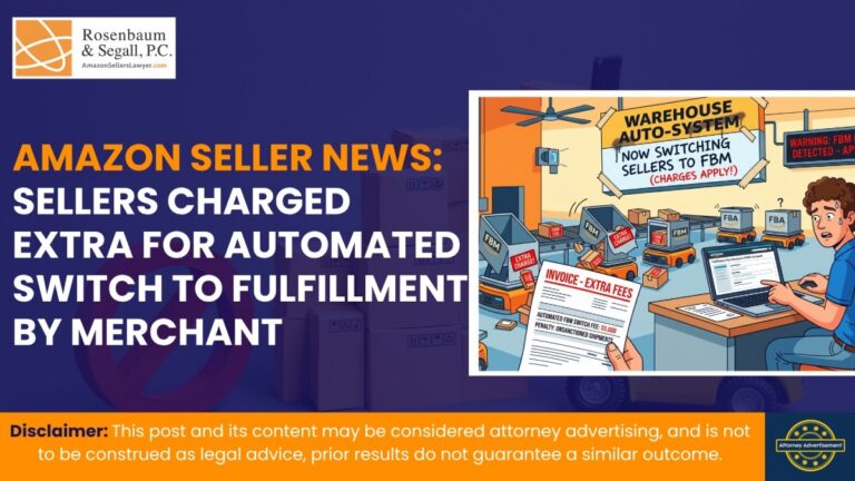 Amazon seller affected by automatic switch from FBA to FBM and additional fees