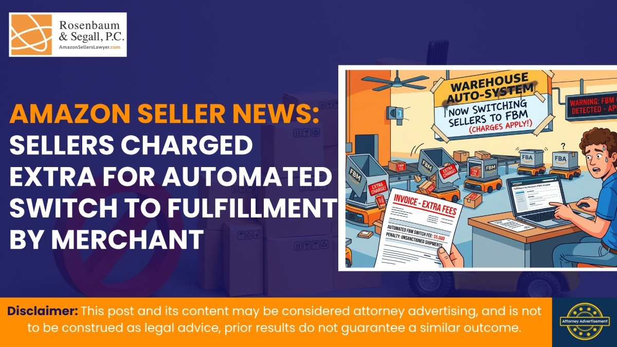 Amazon seller affected by automatic switch from FBA to FBM and additional fees