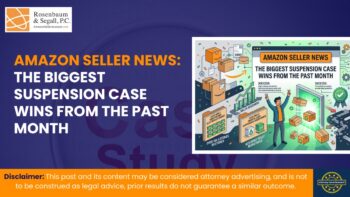 Amazon FBA warehouse with shipping containers representing tariff impact on sellers