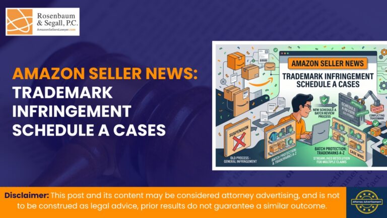 Amazon seller reviewing Schedule A trademark infringement lawsuit documents