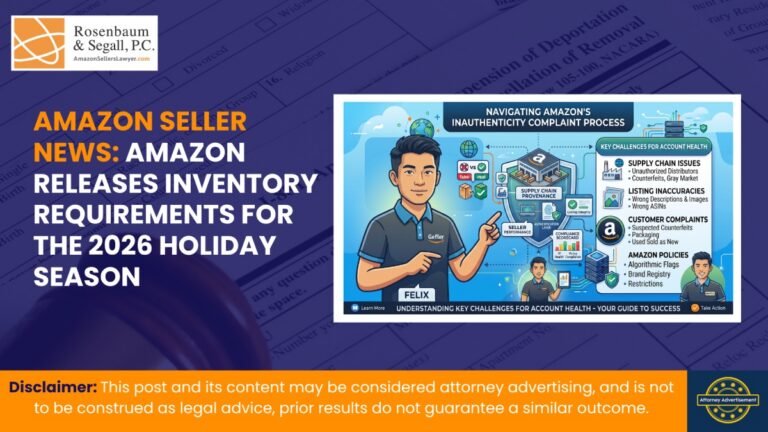 Amazon FBA holiday season 2026 inventory requirements announcement for sellers
